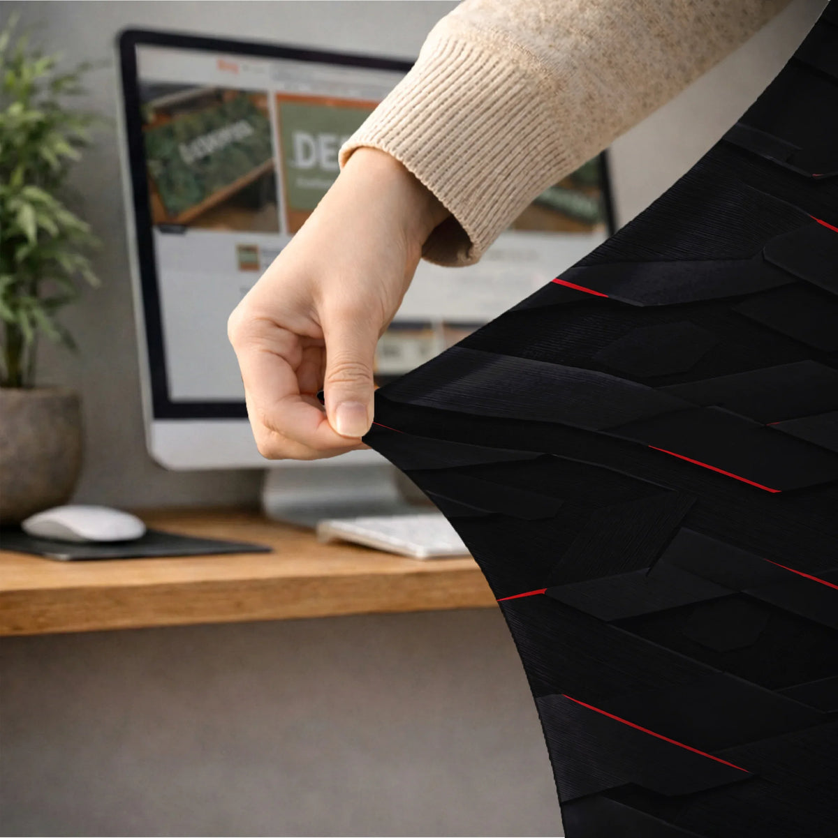 Black tech chair cover