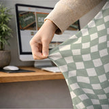 Green checker chair cover