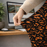 Orange black chair cover
