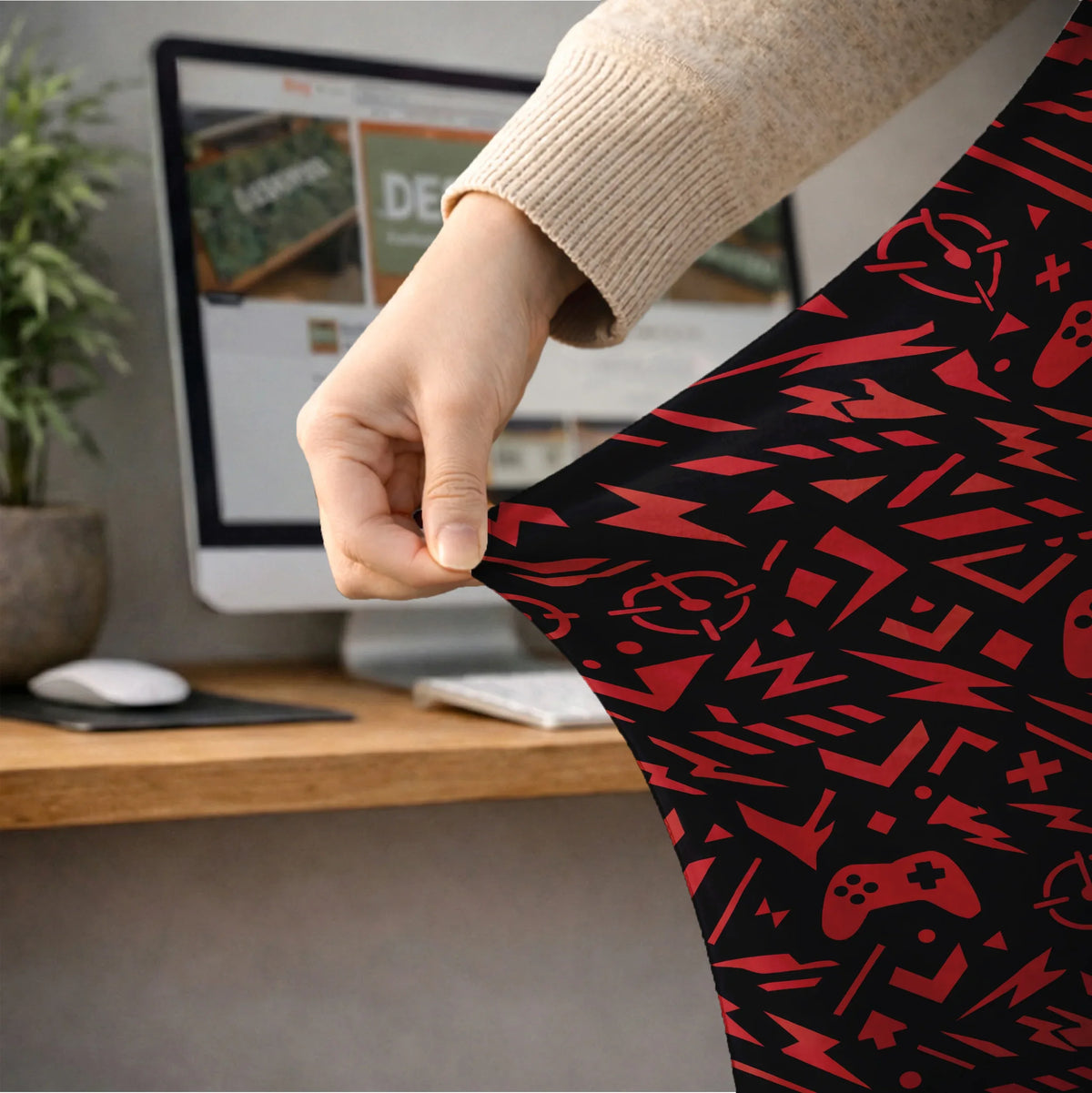 Red gaming chair cover