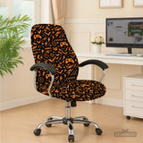 Orange black chair cover