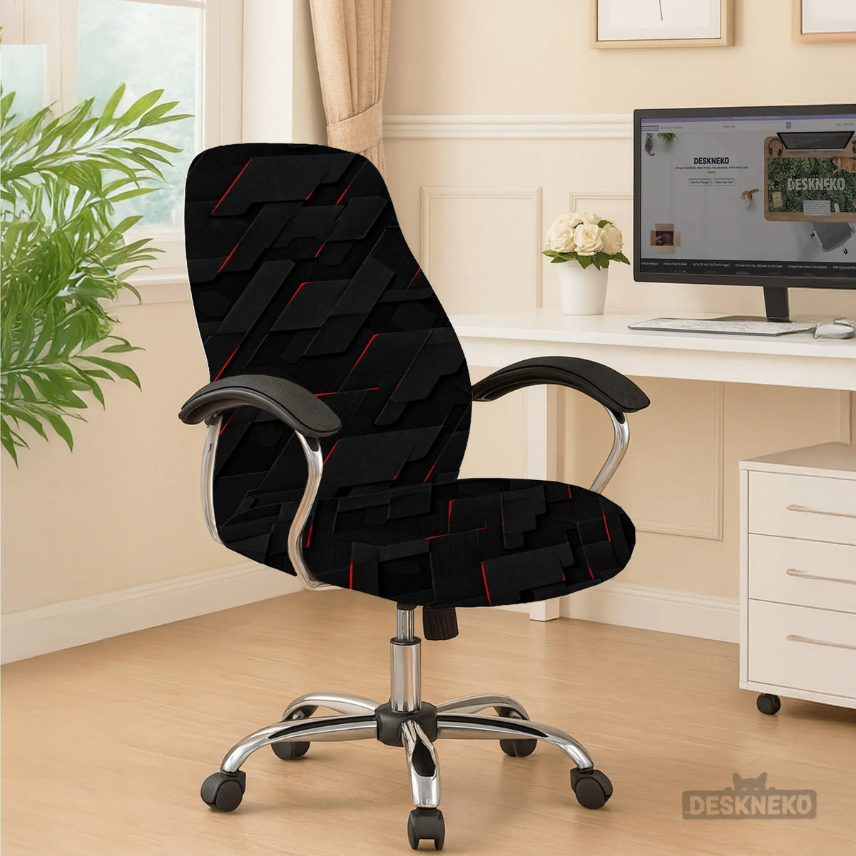 Black tech chair cover