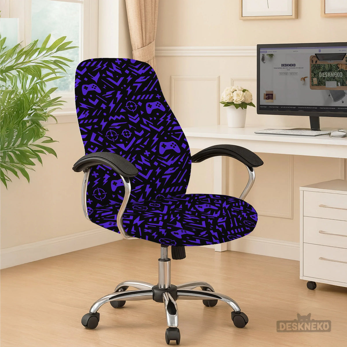 Purple chair cover