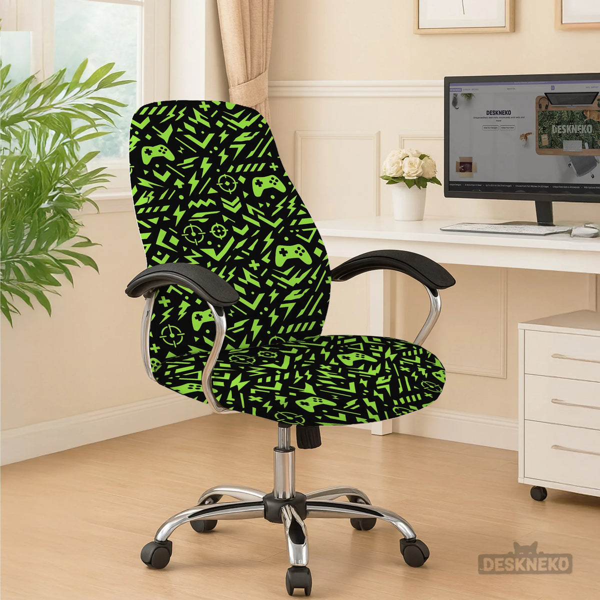 Neon gaming chair cover