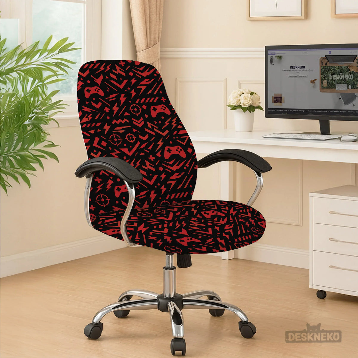 Red gaming chair cover
