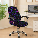 Neon mushrooms chair cover
