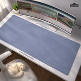Pastel blue desk mat, periwinkle mousepad for clean desk setup