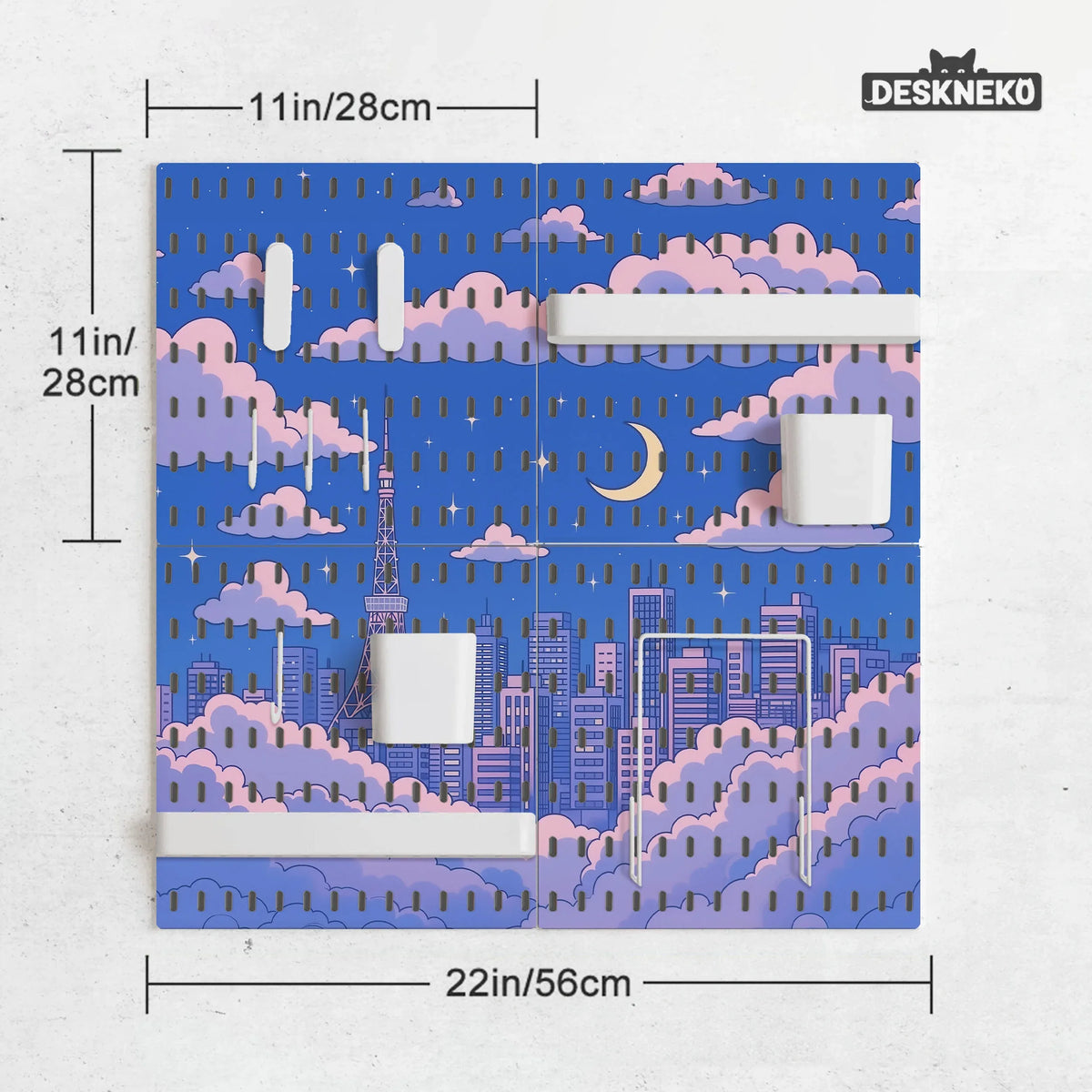 Anime pegboard organizer