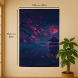 Dark sakura noren door curtain