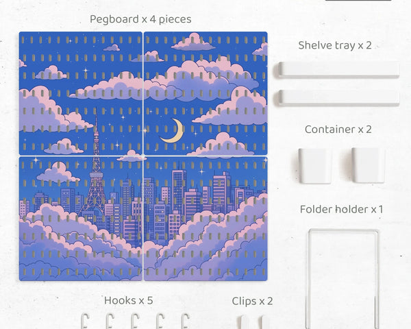 Anime pegboard organizer
