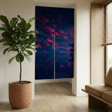 Dark sakura noren door curtain