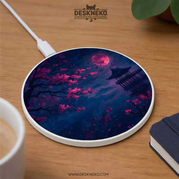 Sakura Moon Wireless Charger - Deskneko