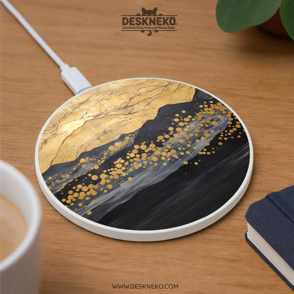 Black Gold Wireless Charger - Deskneko