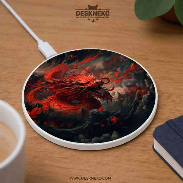 Red Dragon Wireless Charger - Deskneko