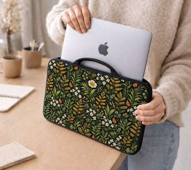 Wildflower laptop sleeve & bag