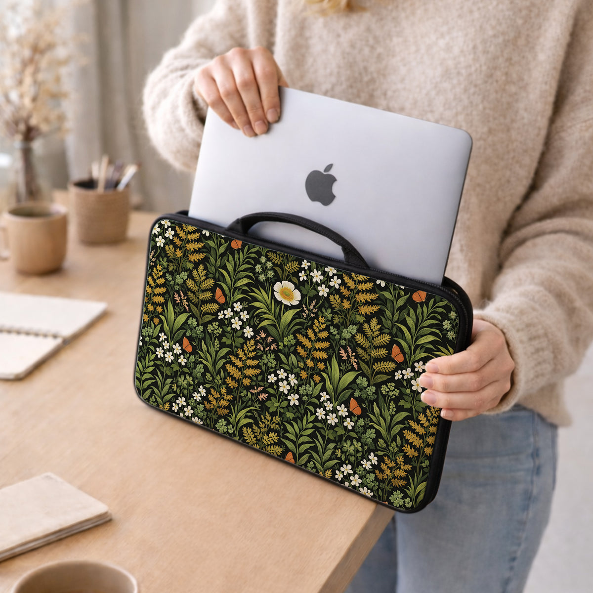 Wildflower laptop sleeve & bag