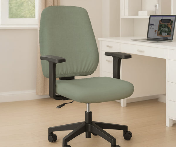 Sage Green Office Chair Cover - Chair Covers - Deskneko - Desk Chair Covers