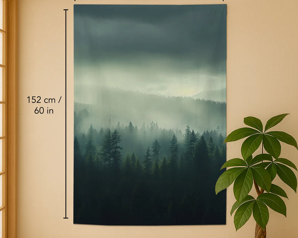 Misty forest noren door curtain