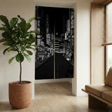 Black tokyo street noren curtain