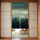 Misty forest noren door curtain