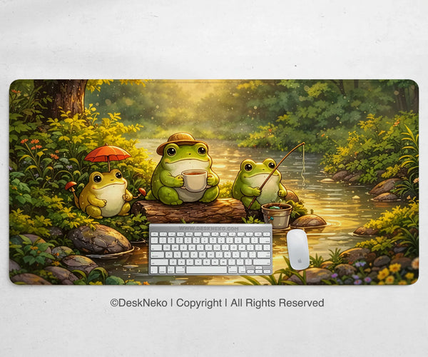 Forest Frogs Desk Mat - Deskneko