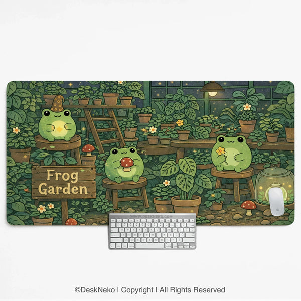 Frog Garden Deskmat - Deskneko