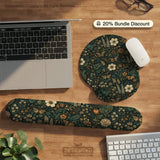 Ergonomic botanical mousepad & wrist rest for cozy desk setup