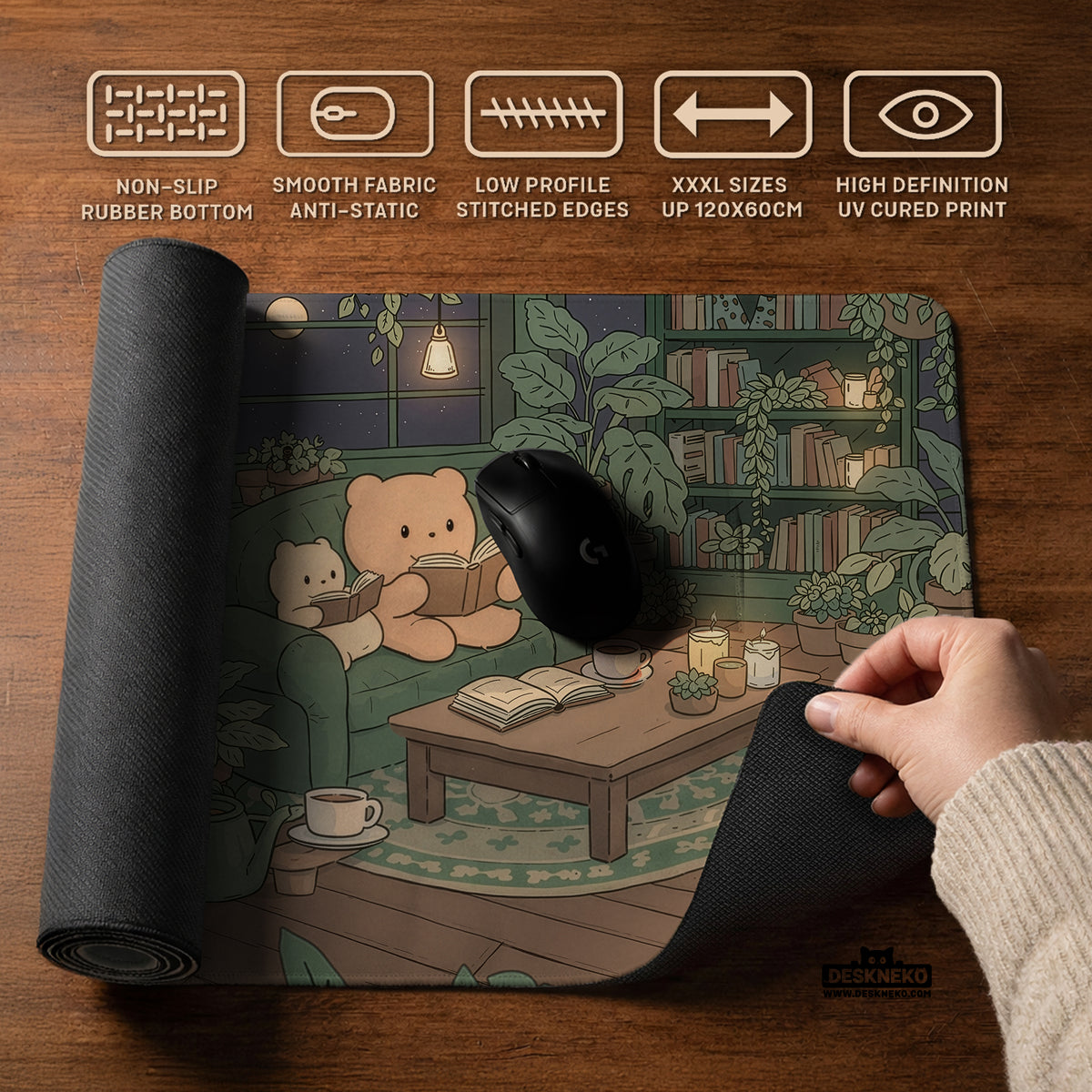 Cute bears desk mat mouse pad