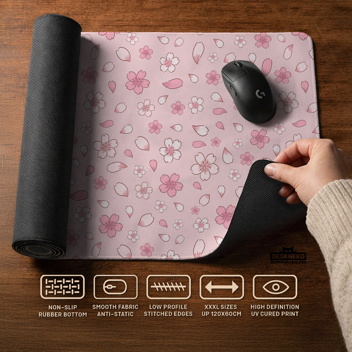Sakura gaming desk mat