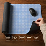 Blue gingham desk mat