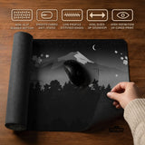 Black mount fuji desk mat