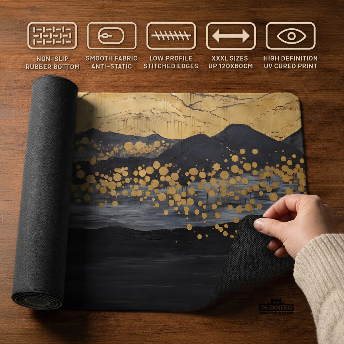 Gold abstract mousepad
