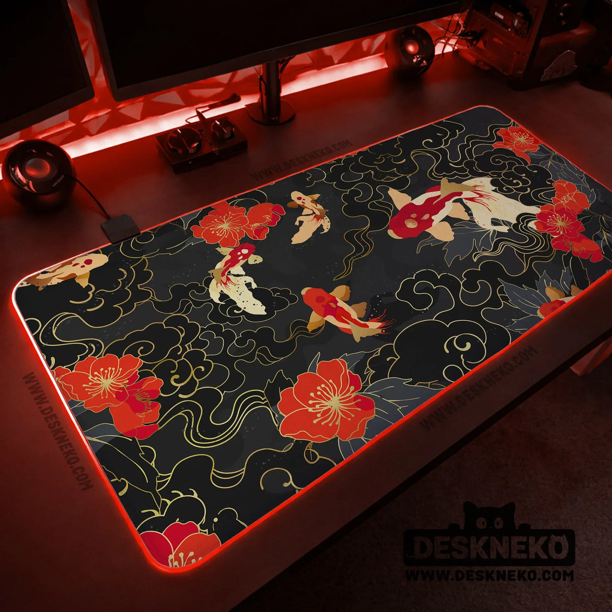 Koi Fish RGB Desk Mat - Deskneko