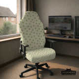 Green floral chair cover