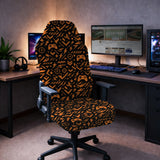 Orange black chair cover