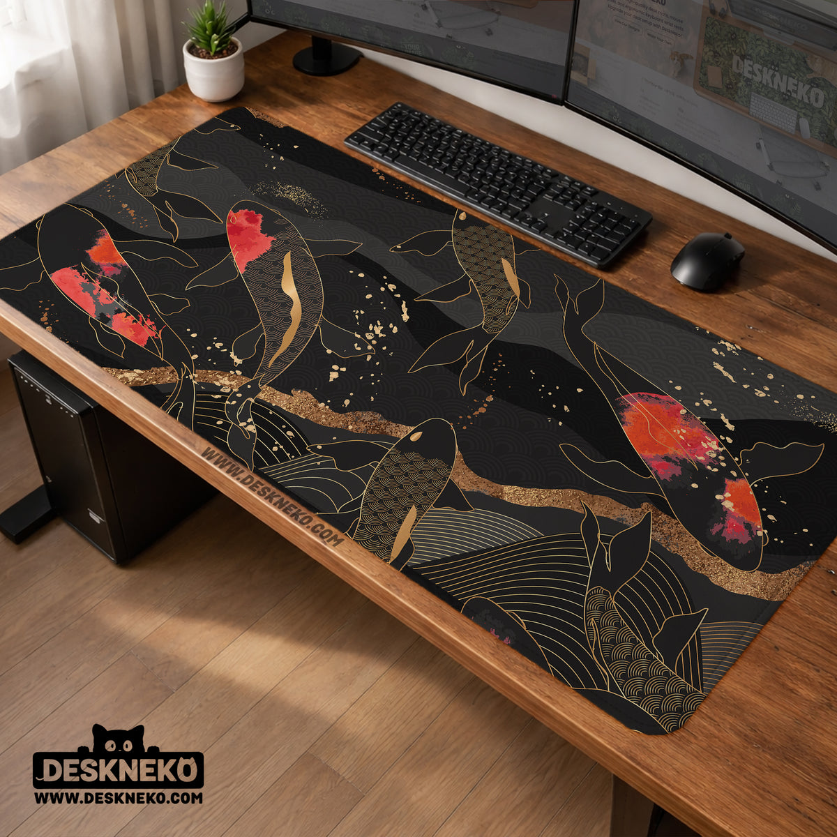 Koi waves desk mat