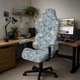 Blue Hydrangea Drift gaming hero; selected cover option only, chair not included.