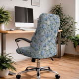 Blue Hydrangea Drift executive chair; selected cover option only, chair not included.