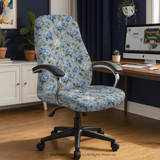Blue Hydrangea Drift high back chair; selected cover option only, chair not included.