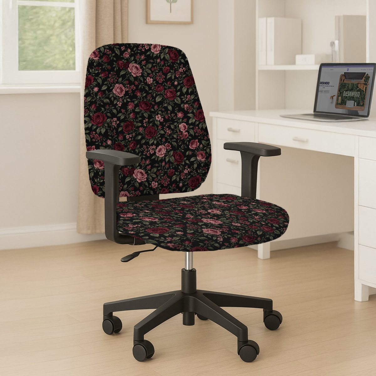 Burgundy Night Roses seat and back; selected cover option only, chair not included.