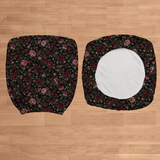 Burgundy Night Roses flat lay construction; selected cover option only, chair not included.