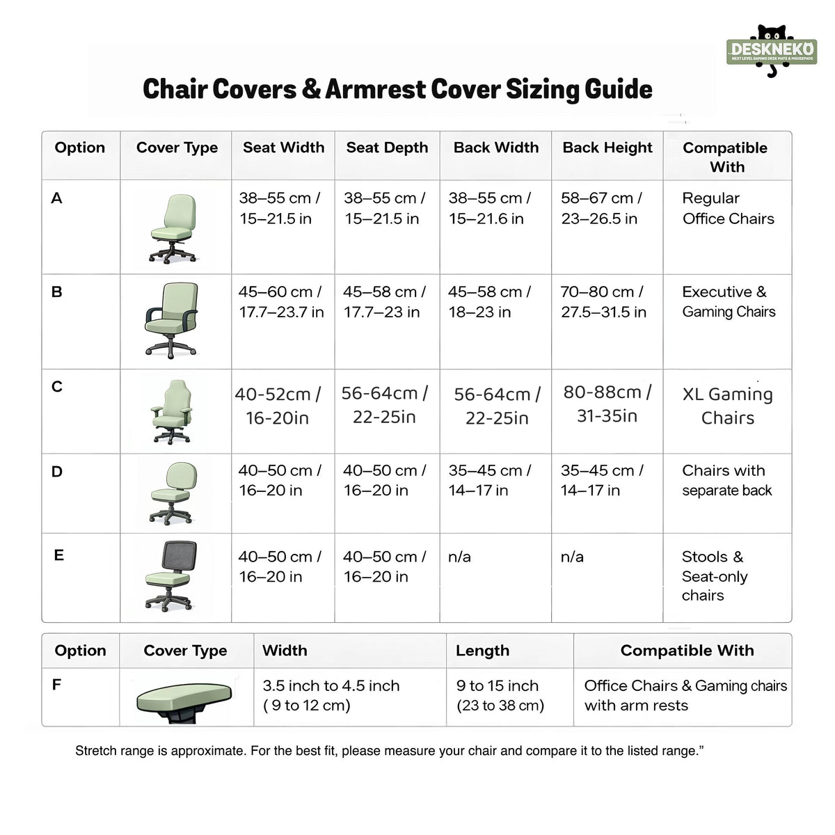 Black bat star gaming chair cover