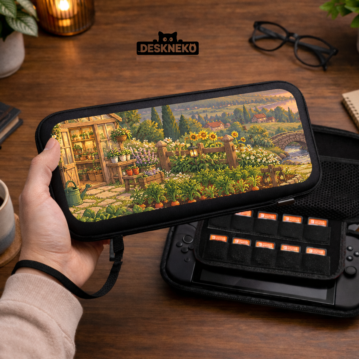 Golden Hour Turnip Garden black case in hand