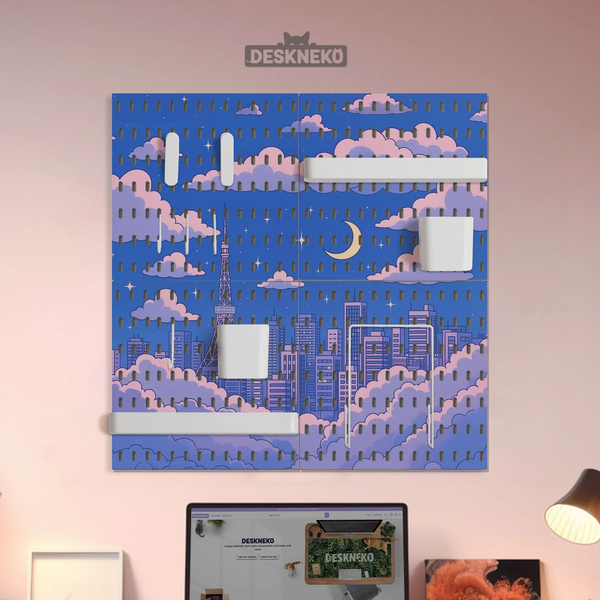 Anime pegboard organizer