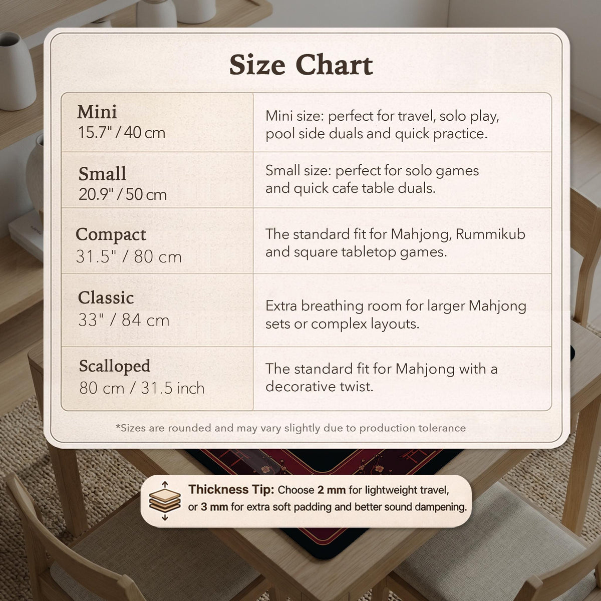 Square burgundy mahjong mat with a cherry blossom floral border and a dark open center.