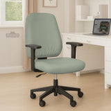 Sage green chair cover options shown for a high back gaming or office chair, including full chair cover, back and seat cover, seat-only cover, and armrest-only cover styles.