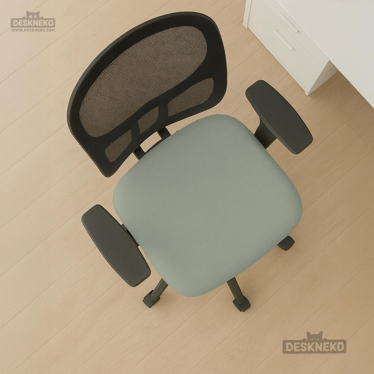 Sage green chair cover options shown for a high back gaming or office chair, including full chair cover, back and seat cover, seat-only cover, and armrest-only cover styles.