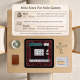 Square burgundy mahjong mat with a cherry blossom floral border and a dark open center.