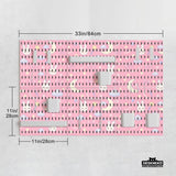Pink pegboard panels with a kawaii bunny, cloud, moon, bow, and star pattern shown as a wall organizer set.