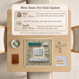 Square mahjong table mat with vintage bird artwork, floral border detail, and sage green, cream, muted blue, and terracotta tones.